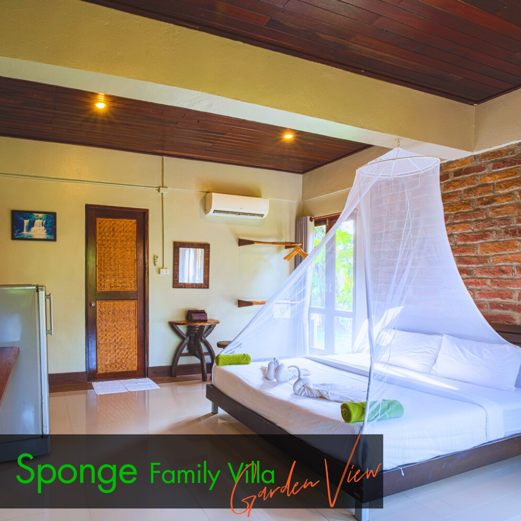 Family Villa - Sponge (Garden View) l Crab (Canal View) วิลล่าสำหรับครอบครัว : HALF-Board