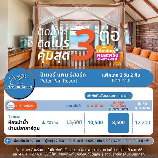 Sea View Room : Anemone Fish | Seahorse (ห้องวิวทะเล)