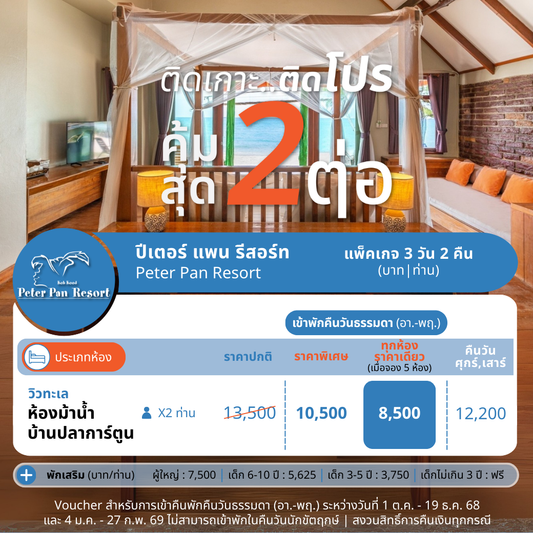 Sea View Room : Anemone Fish | Seahorse (ห้องวิวทะเล)