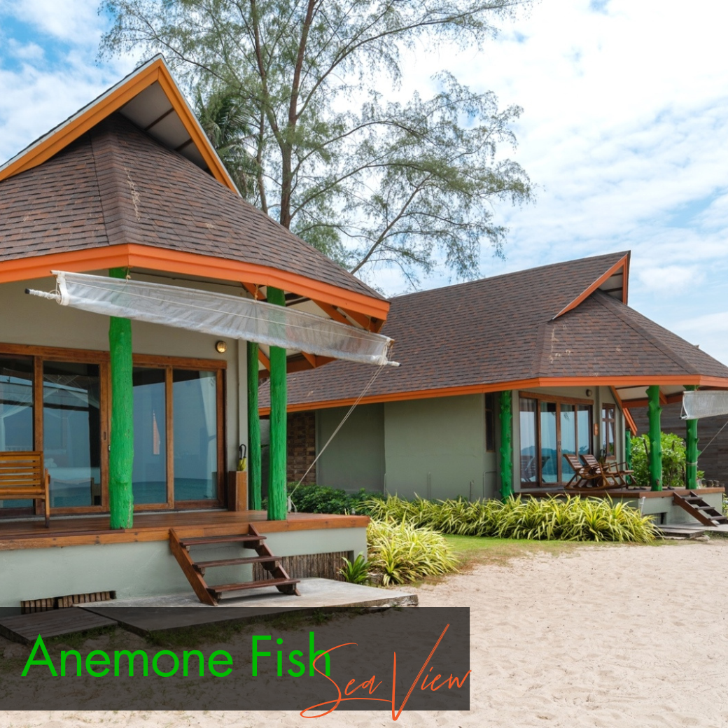 Anemone Fish (Beach Front) | Seahorse (Sea View) บ้านหน้าหาด หรือห้องวิวทะเล : HALF-Board